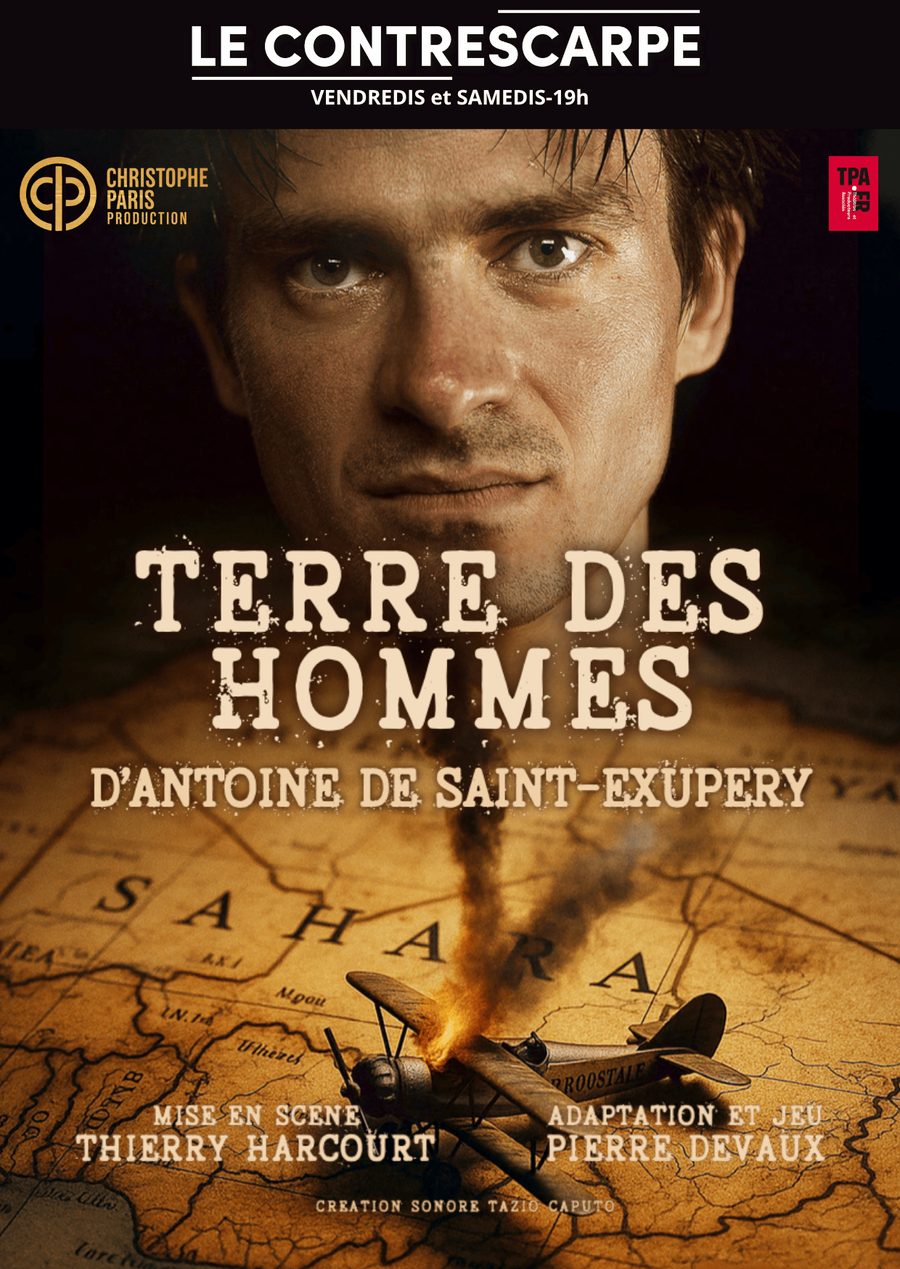 Affiche officielle de Terre des Hommes, vendredis et samedis à 19 h au Contrescarpe